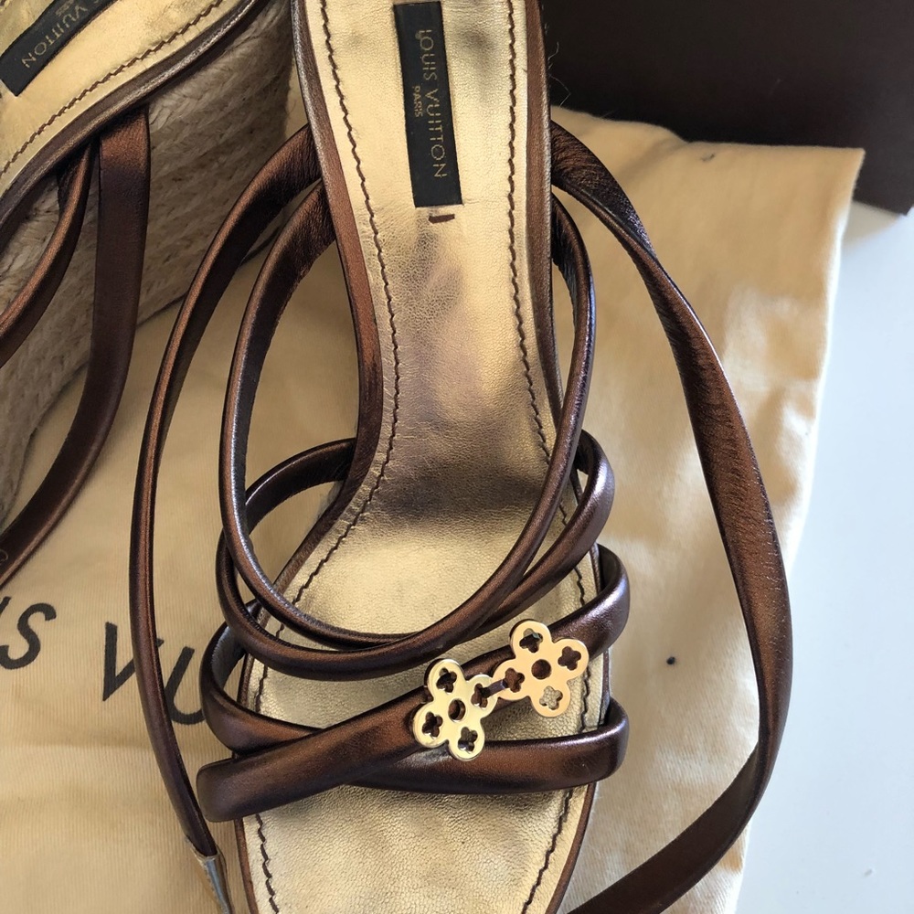 Louis Vuitton Wedges Sz.38.5 excellent condition - Picture 2 of 8